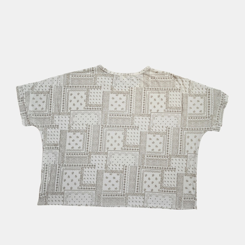 Andree By Unit Bandana Paisley Patchwork Boxy Cropped Top 3X Boho Festival - Picture 2 of 8